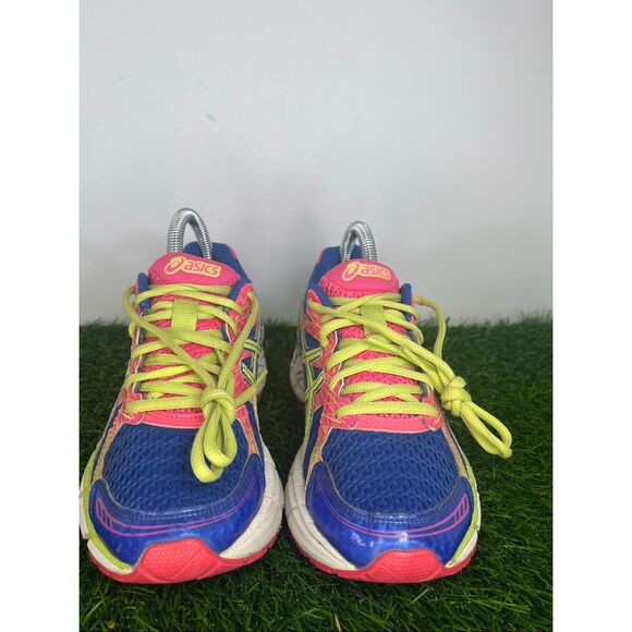 ASICS Gel-Exalt 2 Women’s Size 6.5 Running Shoes Blue Pink Neon Yellow T473N - Picture 2 of 8